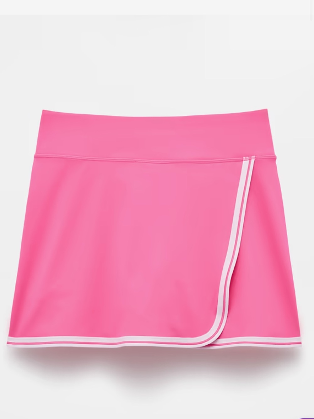 Athleta Crosscourt High Rise Tipped 14” skort color cerise (pink)/white medium